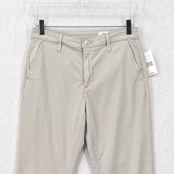 AG ADRIANO GOLDSCHMIED Caden Tailored Trouser Womens 26 Light Taupe Cotton Pant - Picture 7 of 16